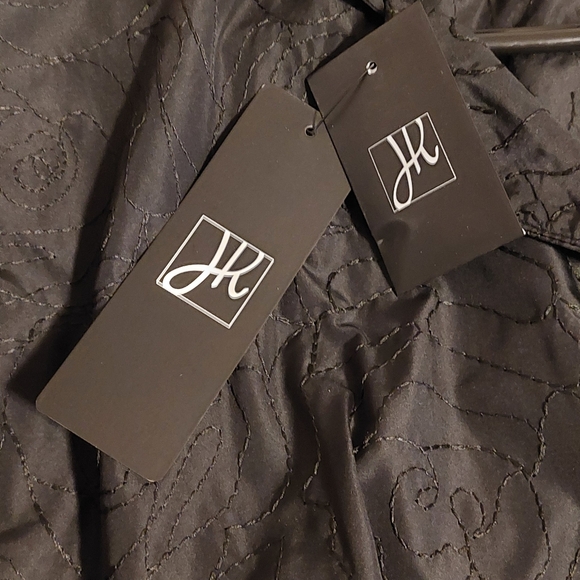 Joseph Ribkoff Women's Black Floral Asymmetric Hem Button-Up Jacket NWT Sz 4 - Picture 14 of 15